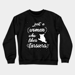 Women cute tarsier girls chill monkey Crewneck Sweatshirt